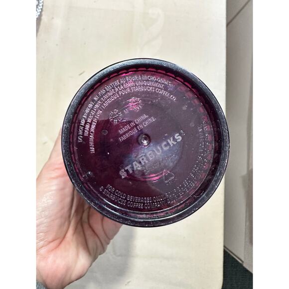 Starbucks 2020 Dining Starbucks Berry Plum Disco Grid Tumbler 24oz - Picture 2 of 3